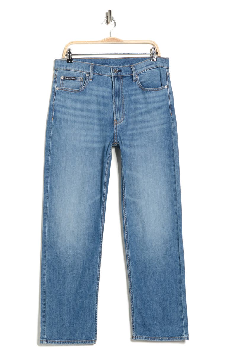 Calvin Klein Relaxed Straight Jeans, Alternate, color, Blue Tundra