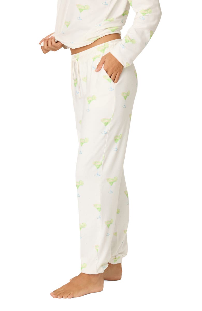 PJ Salvage Margarita Mama Pajama Pants, Alternate, color, Ivory