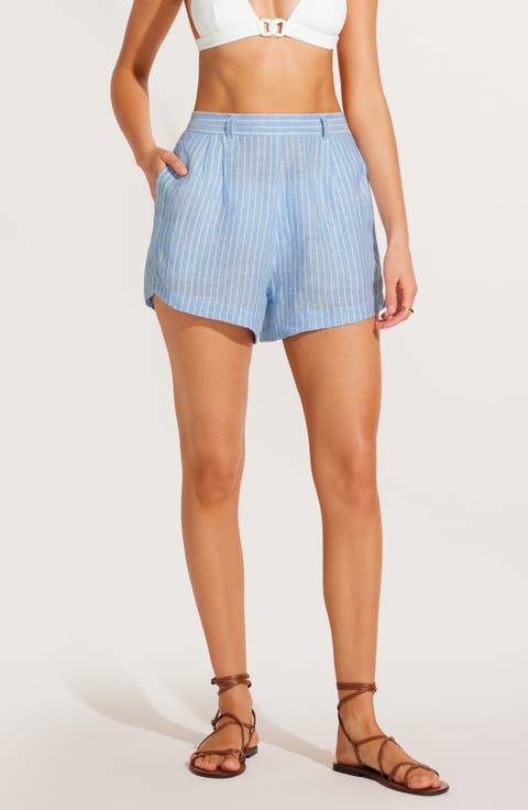 The Getaway Linen Cover-Up Shorts