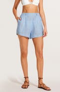 Vitamin A® The Getaway Linen Cover-Up Shorts