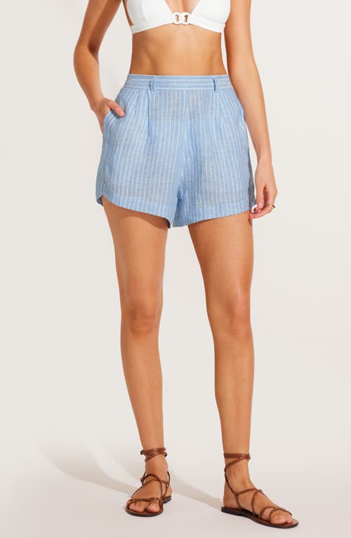 VITAMIN A VITAMIN A® THE GETAWAY LINEN COVER-UP SHORTS 