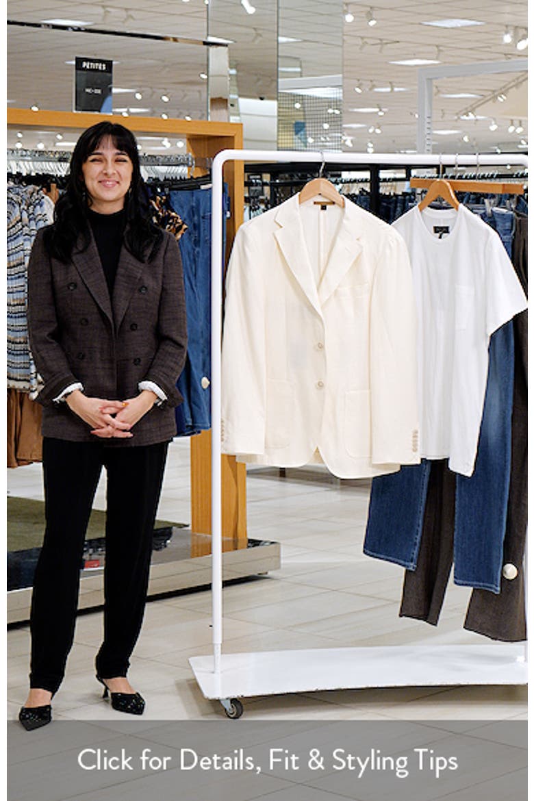 Heston Slim Fit Off White Wool & Linen Herringbone Sport Coat video