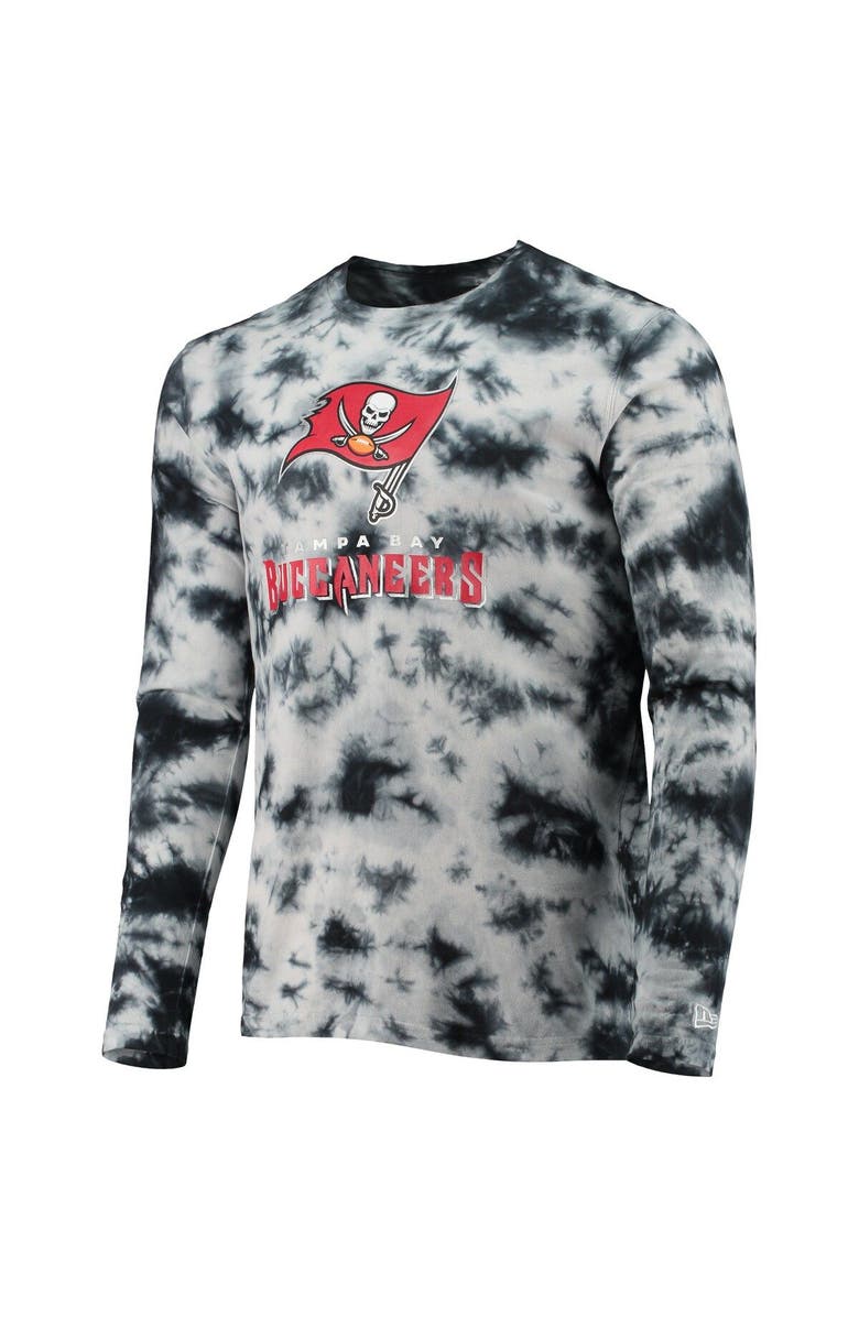 New Era Men's New Era Black Tampa Bay Buccaneers Tie-Dye Long Sleeve T-Shirt, Alternate, color, 