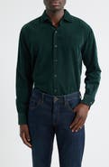 Peter Millar Cotton & Cashmere Corduroy Button-Up Shirt