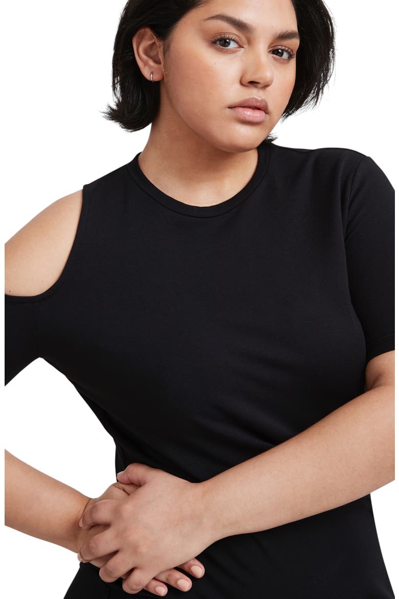 Gramercy Cutout Jersey Maxi Dress, Alternate, color, BLACK