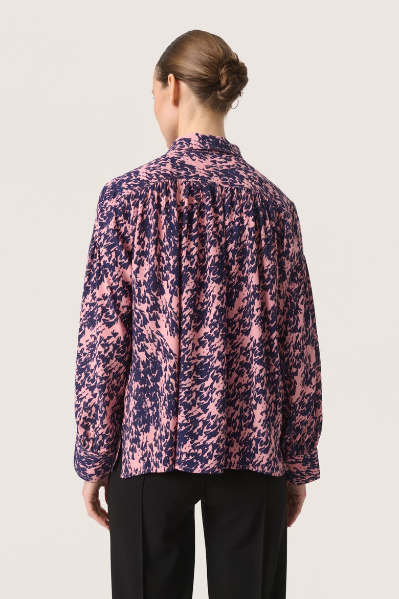 SLSylvia Printed Long Sleeve Shirt, Alternate, color, Blush Drop Print