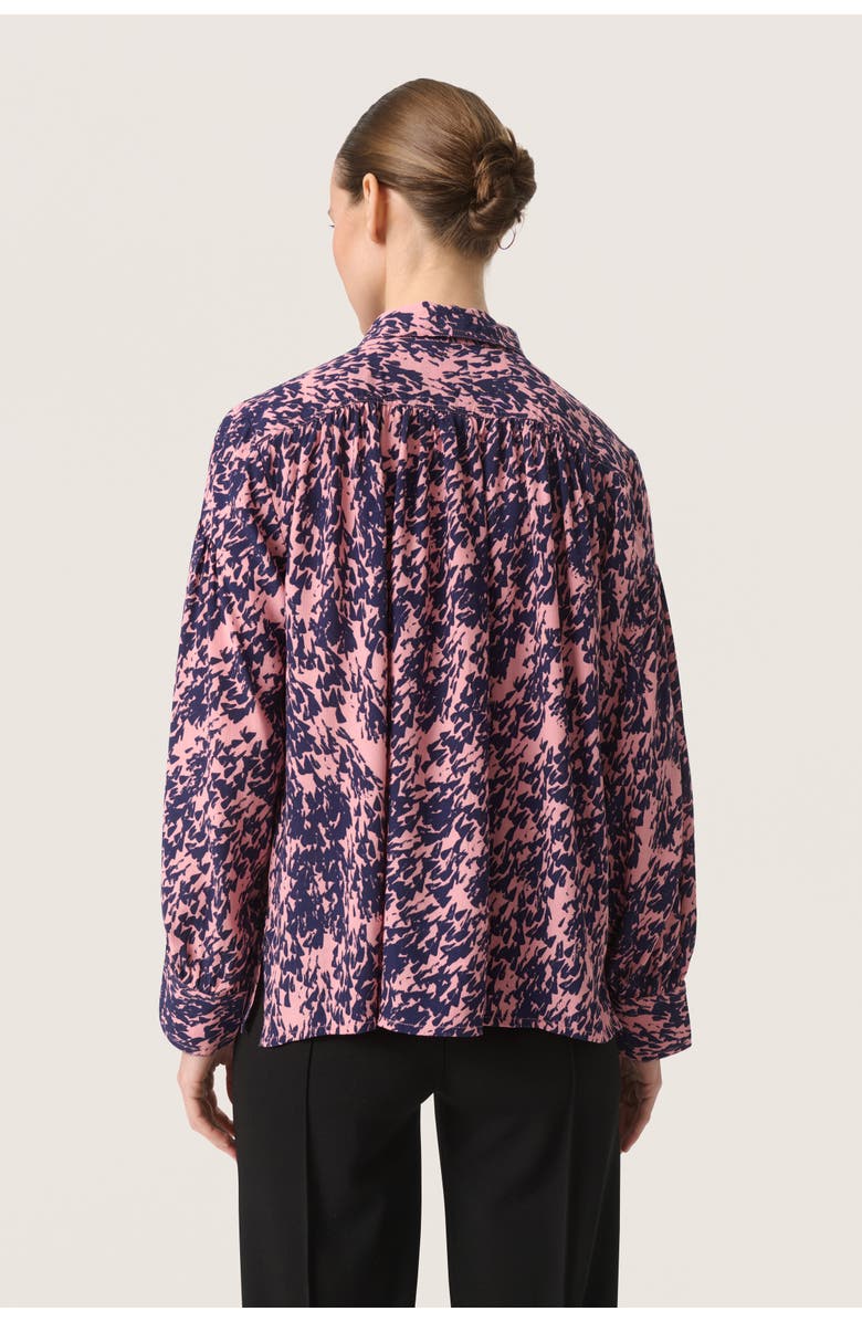 Soaked in Luxury SLSylvia Printed Long Sleeve Shirt, Alternate, color, Blush Drop Print