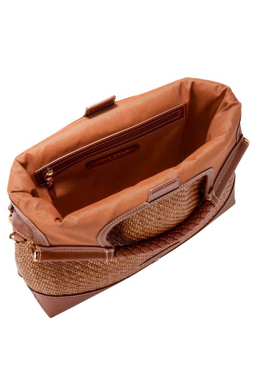 Cole Haan Carolyn Raffia Foldover Tote In Natural Tan