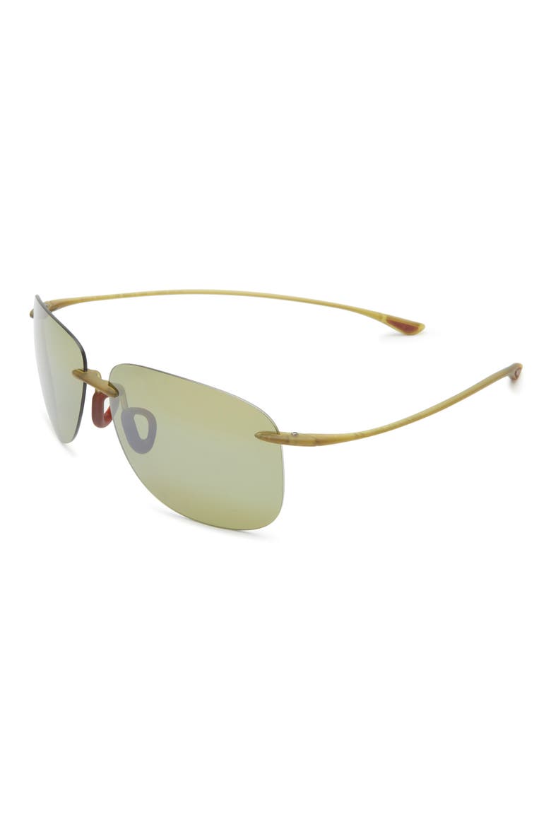 62mm Polarized Shield Sunglasses, Alternate, color, OLIVE OLIVE GREEN