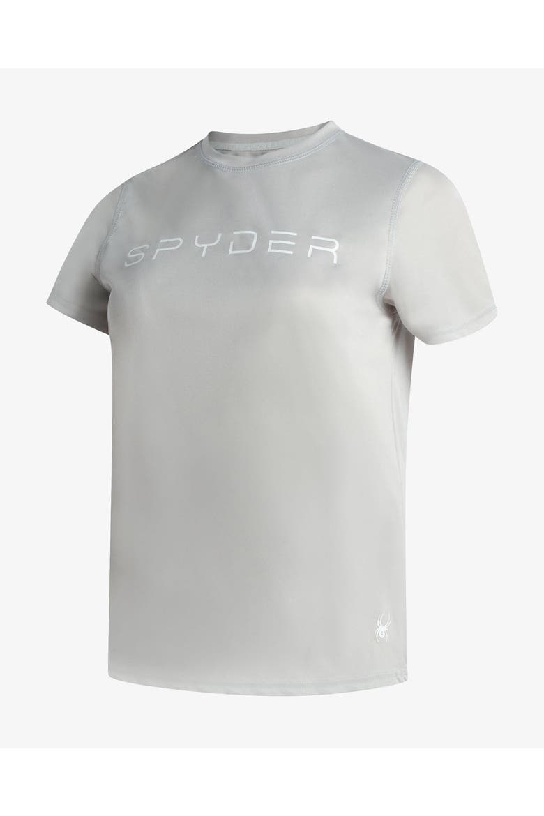 Women Spyder Short Sleeve, Alternate, color, Daze grey