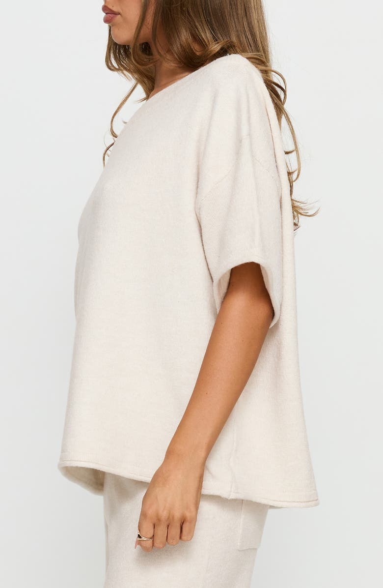 Princess Polly Kourta Oversize Off the Shoulder Top, Alternate, color, Oat