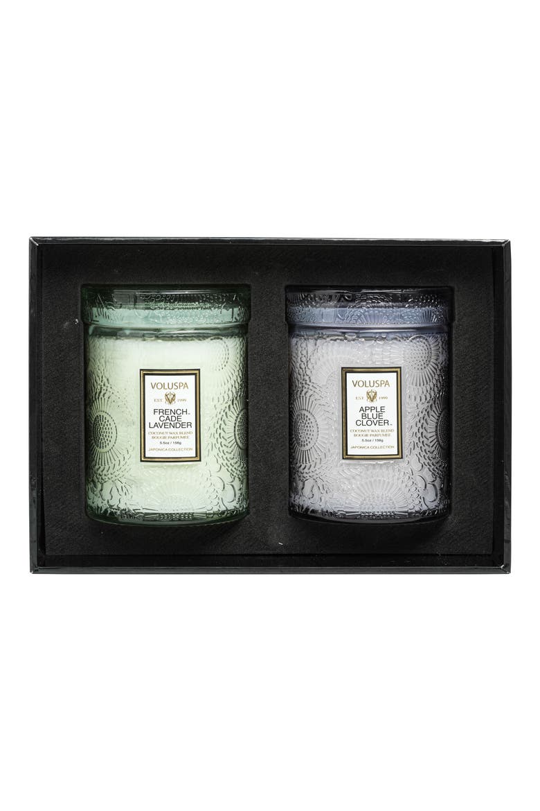 Mini Jar Candle Duo, Alternate, color, FRENCH CADE LAVEN/APLE BL CLVR
