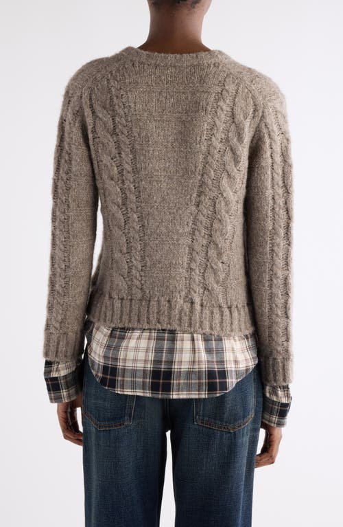 Acne Studios Kunch Layered Alpaca And Yak-blend Cardigan In Brown