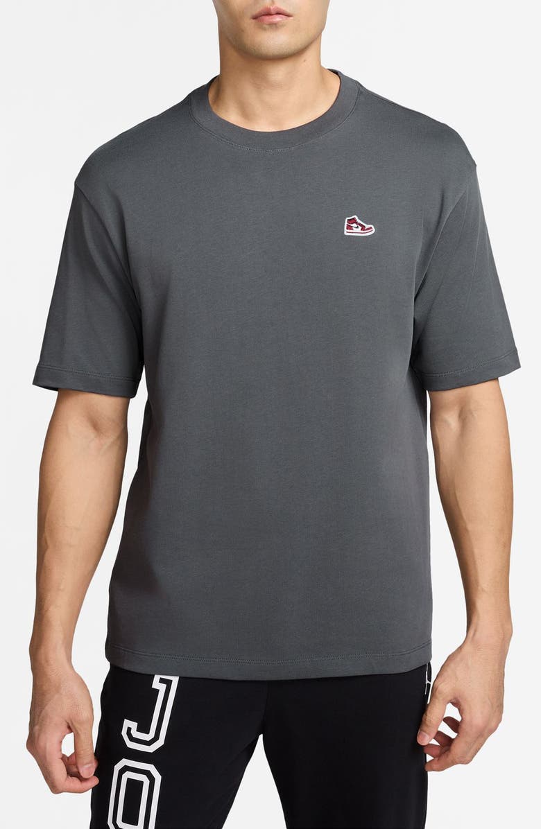 Nike Sneaker Patch Oversize T-Shirt, Main, color, 068 Iron Grey/Black
