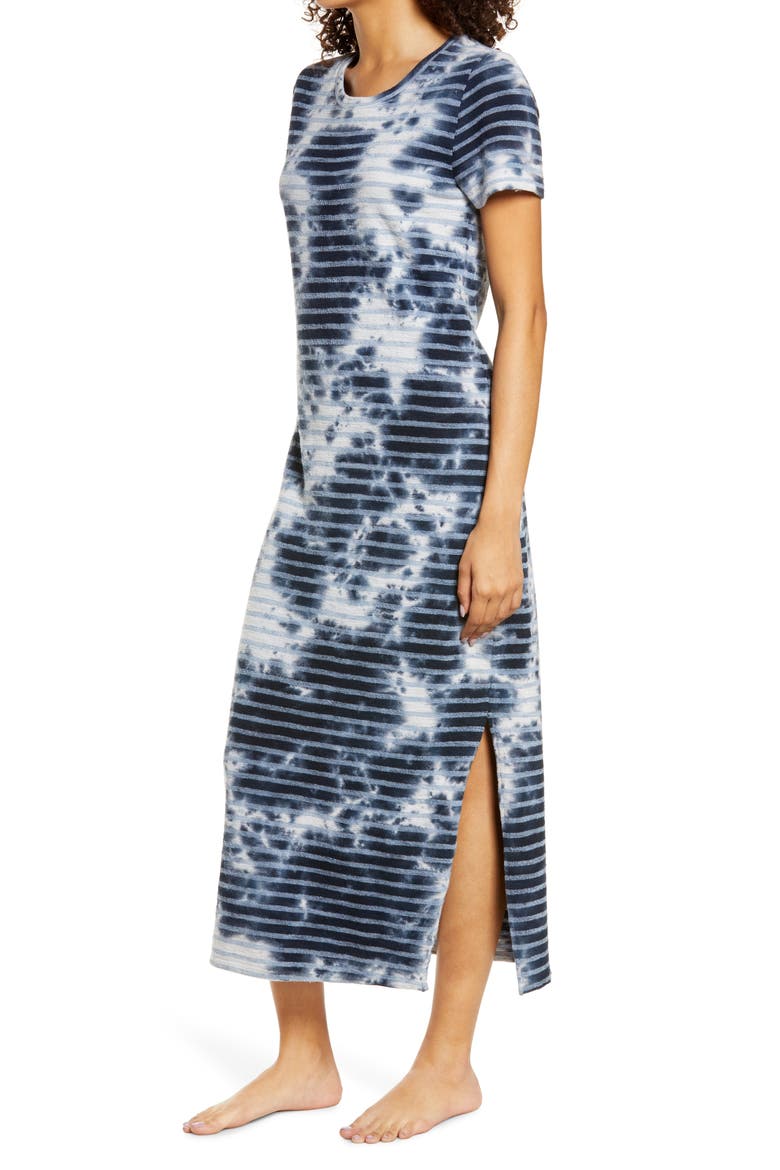 Catalina Cloud Stripe Tie Dye Sleep Dress, Alternate, color, CLOUD