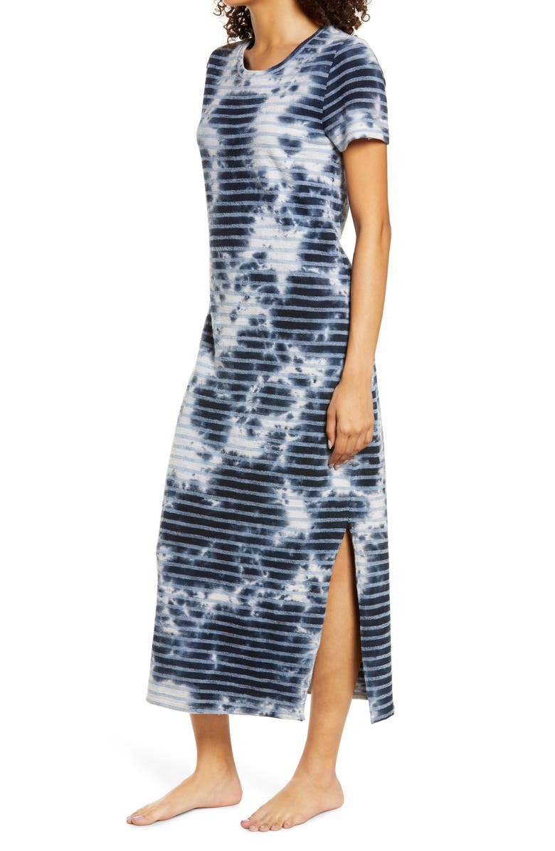 Sol Angeles Catalina Cloud Stripe Tie Dye Sleep Dress, Alternate, color, 