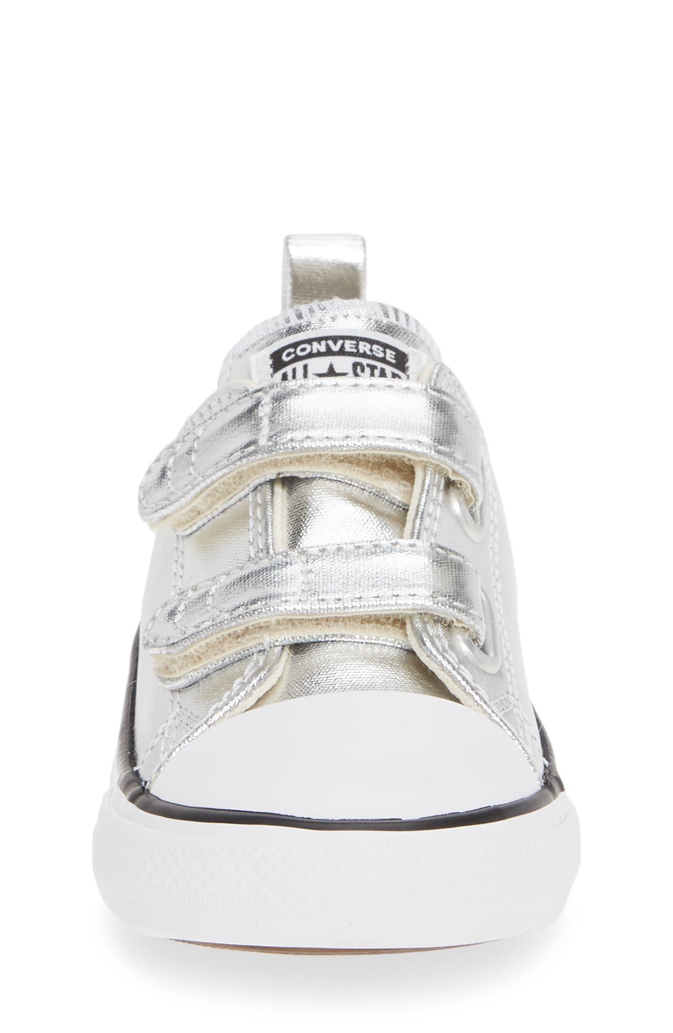Chuck Taylor® All Star® 2V Double Strap Metallic Sneaker, Alternate, color, METALLIC GRANITE