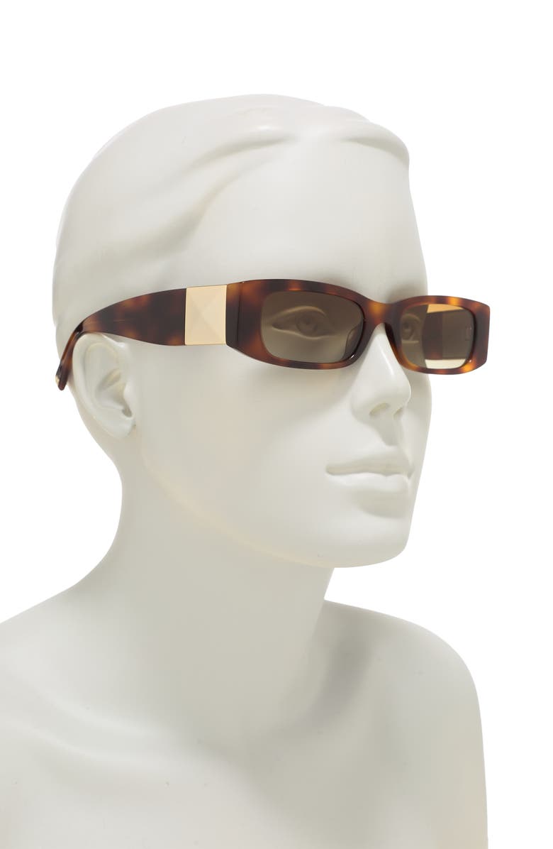 Valentino 51mm Rectangular Sunglasses, Alternate, color,