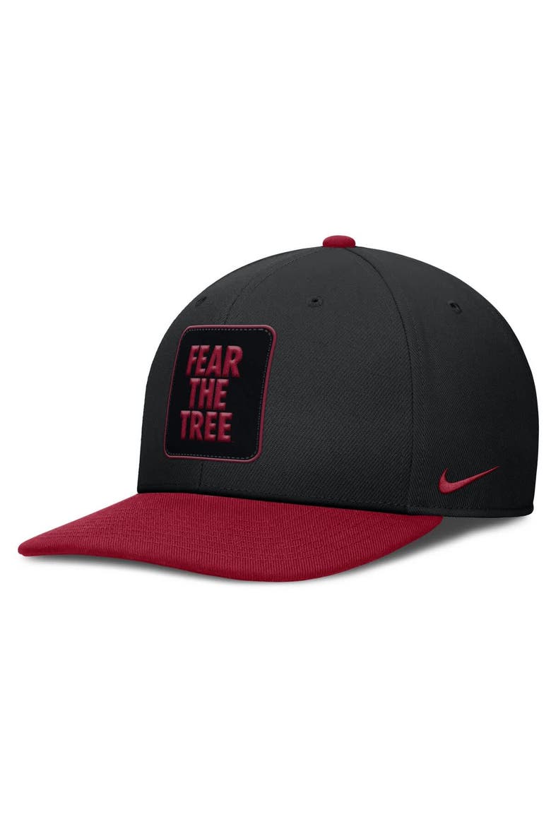 Men's Nike Black/Cardinal Stanford Cardinal 2025 Sideline Campus Pro Local Snapback Hat, Main, color, Black