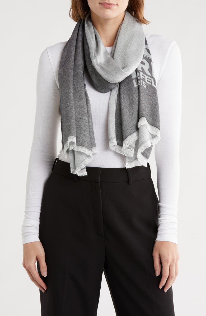 KARL LAGERFELD PARIS Karl Choupette Pashmina Scarf, Main, color, 