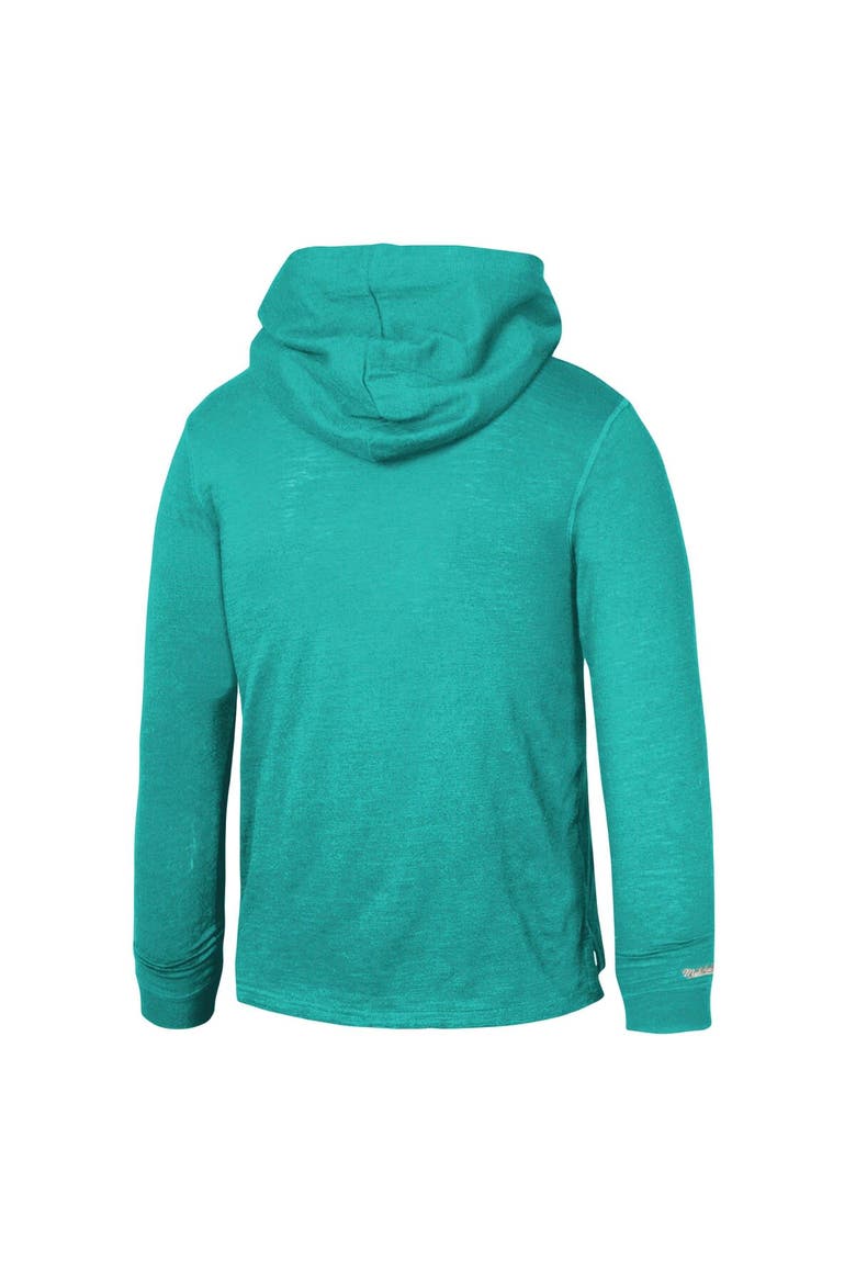 Youth Mitchell & Ness Teal San Antonio Spurs Hardwood Classics Legendary Slub Lightweight Pullover Hoodie, Alternate, color, Teal