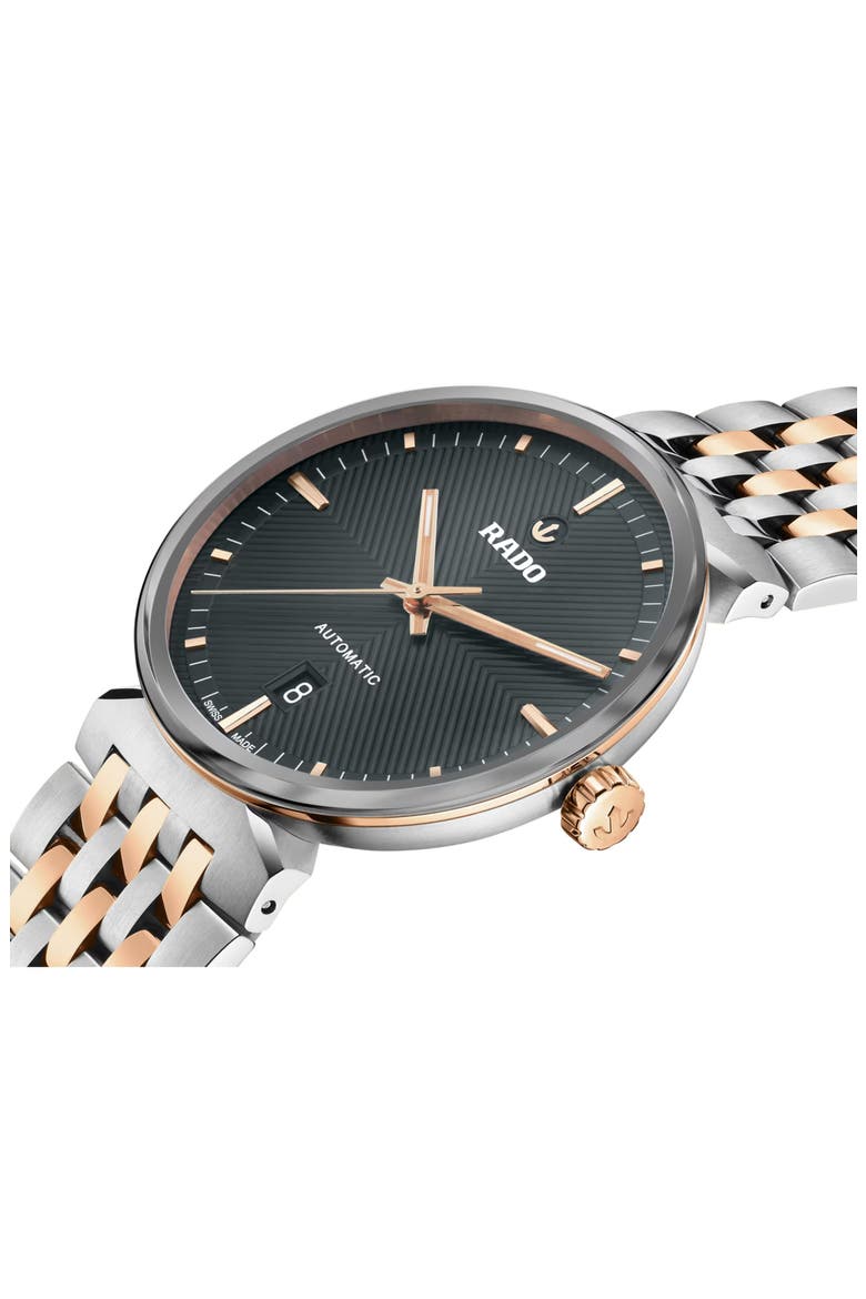 Florence Automatic Bracelet Watch, 39mm, Alternate, color, BLACK