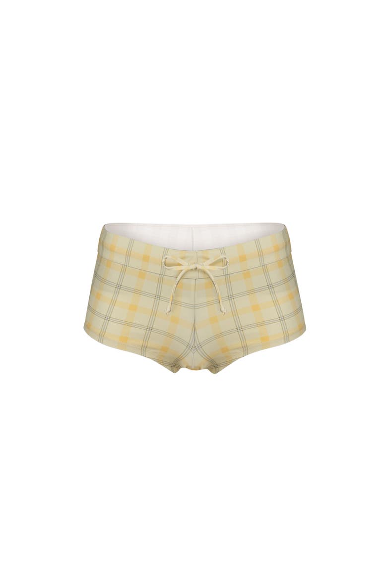 Tankini Bottom, Main, color, Yellow Plaid