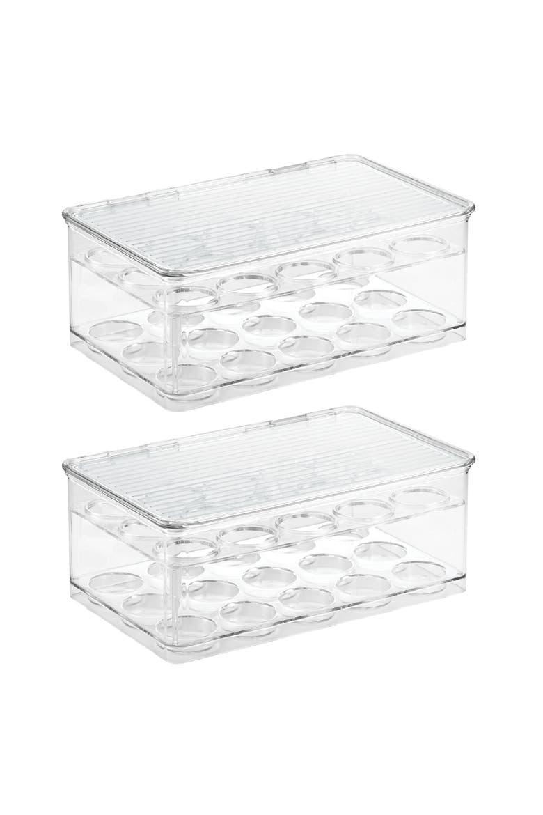 Stackable Coffee Pod Holder for K-Cup Pods - Set of 2 - Clear, Main, color, Clear/Gray