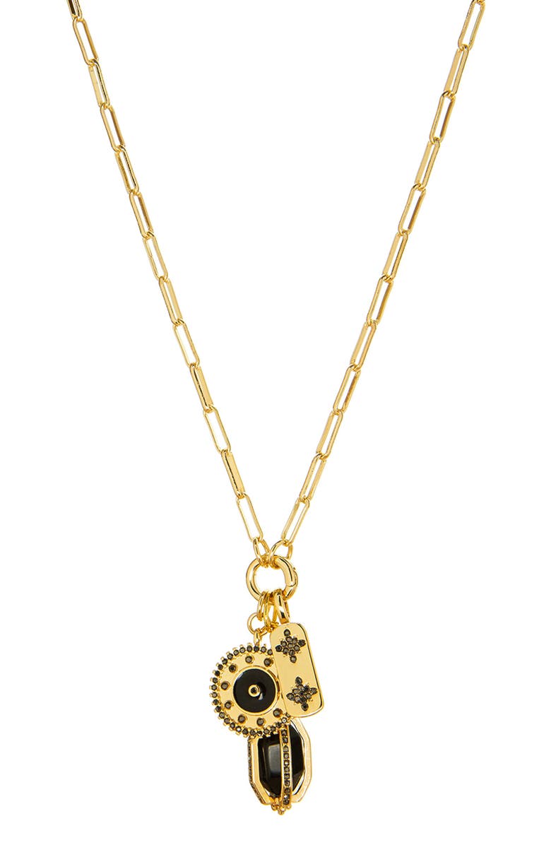MARLYN SCHIFF Vivan Pendant Long Necklace, Main, color, Gold