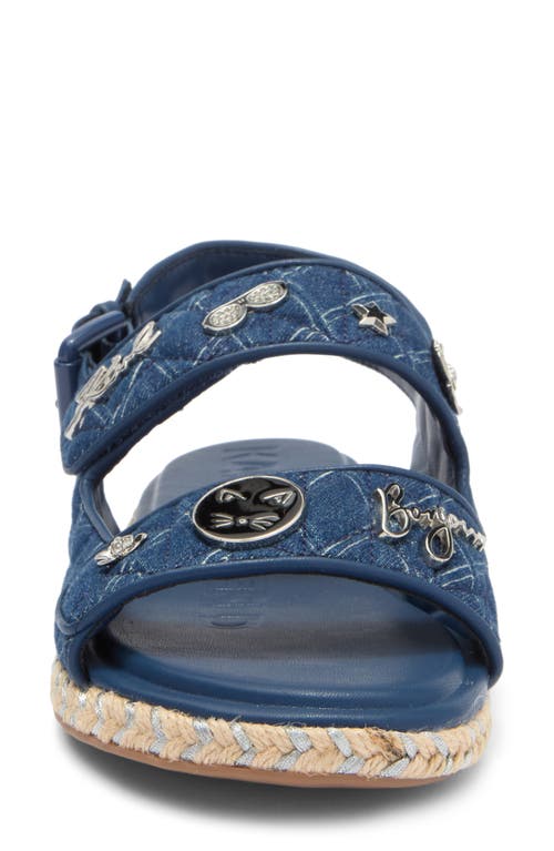 Karl Lagerfeld Paris Charley Slingback Espadrille Sandal In Blue