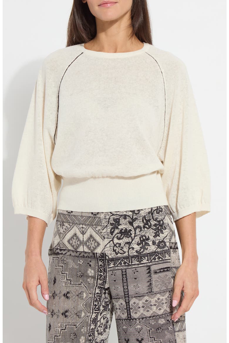 Anabela Linen Blend Sweater, Main, color, SEPIA