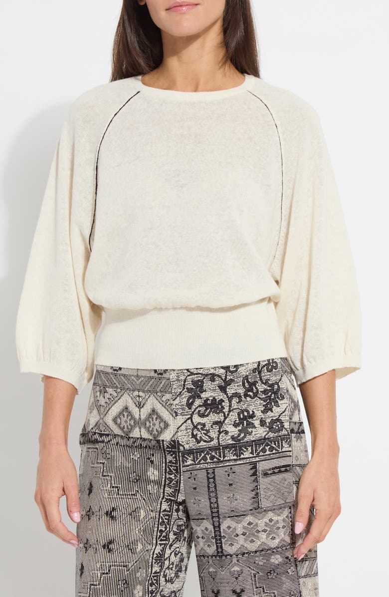 Lysse Anabela Linen Blend Sweater, Main, color, Sepia