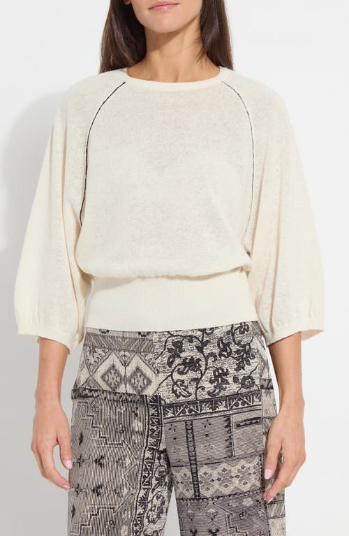 Lysse Anabela Linen Blend Sweater in Sepia at Nordstrom, Size Large