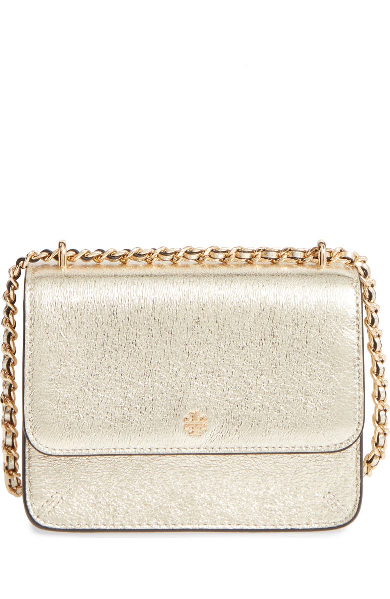 Tory Burch Metallic Leather Shoulder Bag, Main, color,