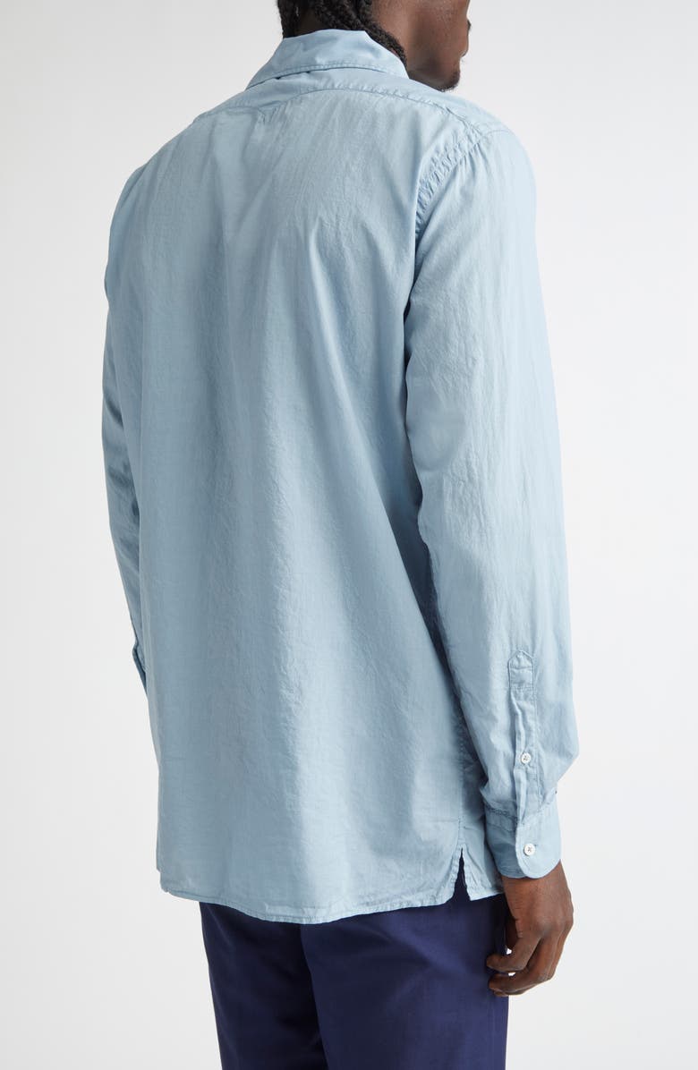 Massimo Alba Bowles Cotton Button-Up Shirt, Alternate, color, Avio