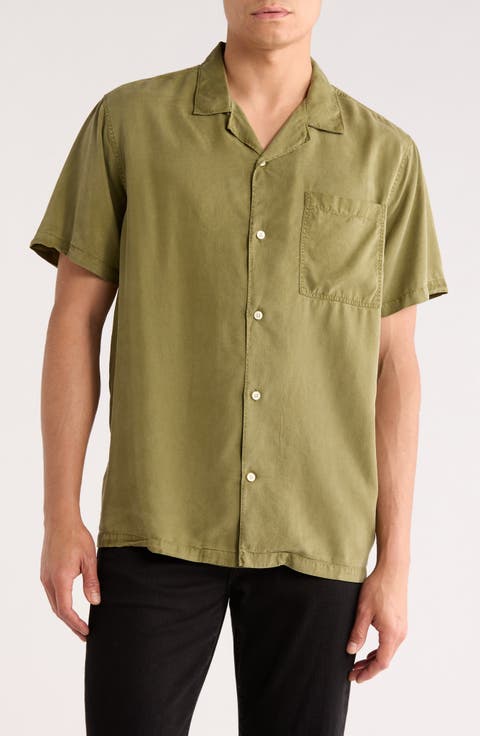 Archer Relaxed Cotton Seersucker Camp Shirt