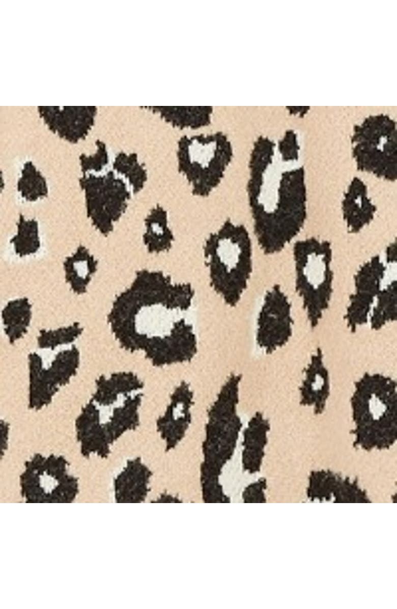 Yumi Animal Intarsia Knit Long Cardigan, Alternate, color, Beige