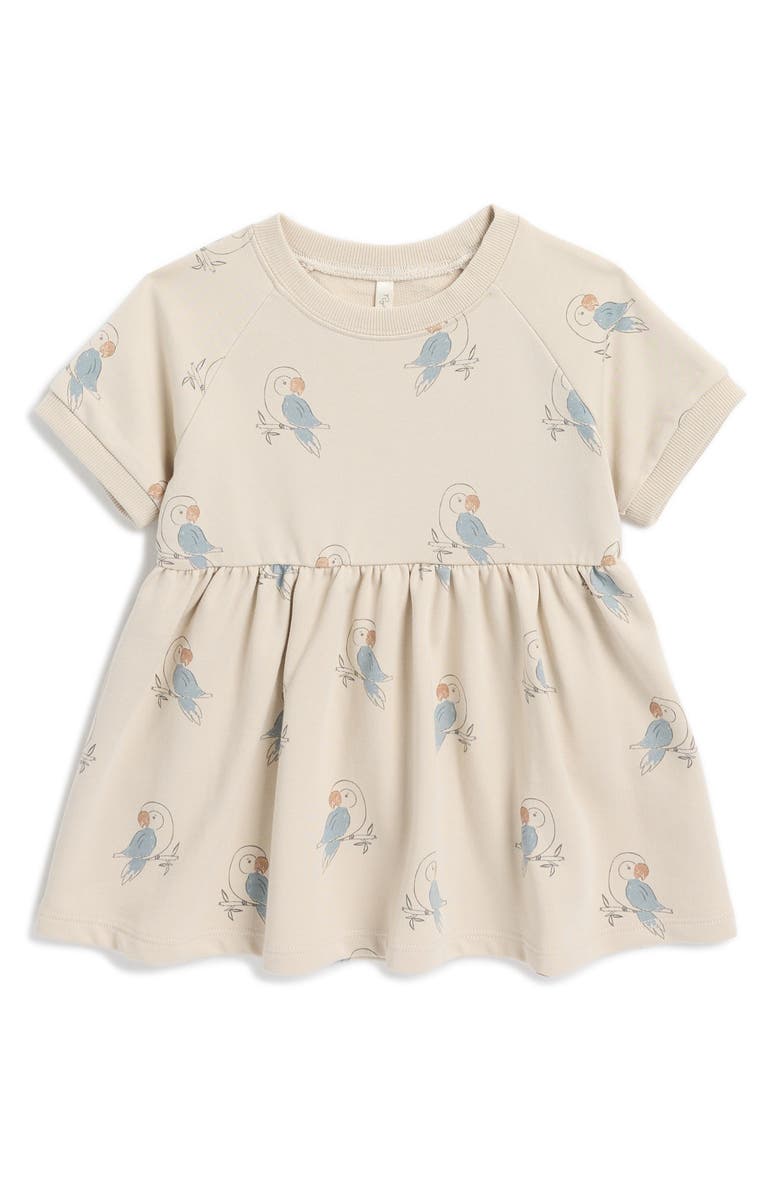 Rylee + Cru Kids' Parrot Print Raglan Sleeve Dress, Main, color,