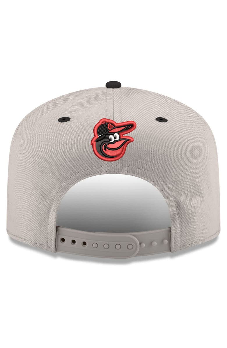 New Era Men's New Era  Cream/Black Baltimore Orioles Upside Down City Name A-Frame 9FIFTY Snapback Hat, Alternate, color, Cream