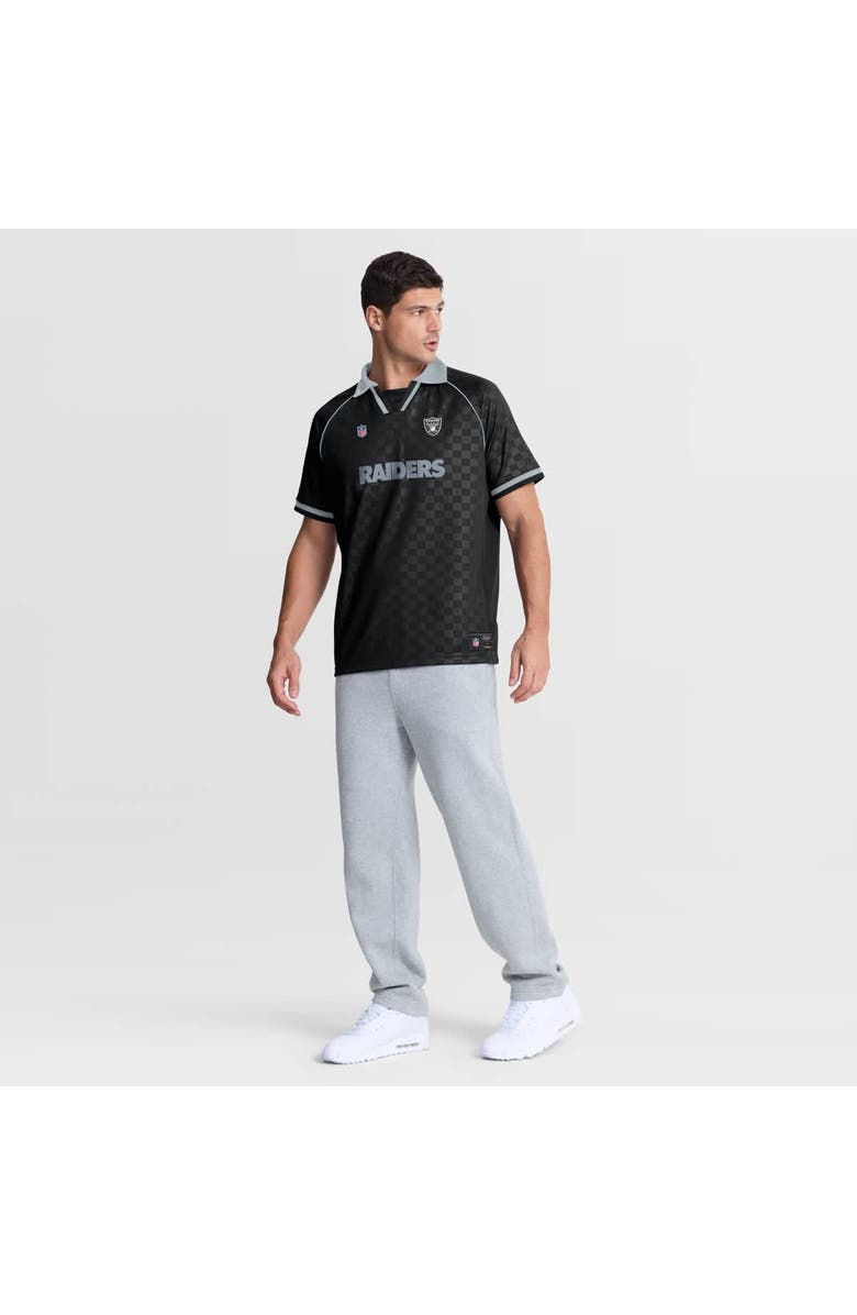 FANATICS Men's Fanatics Black/Gray Las Vegas Raiders Homerun Raglan V-Neck Polo, Alternate, color, Black