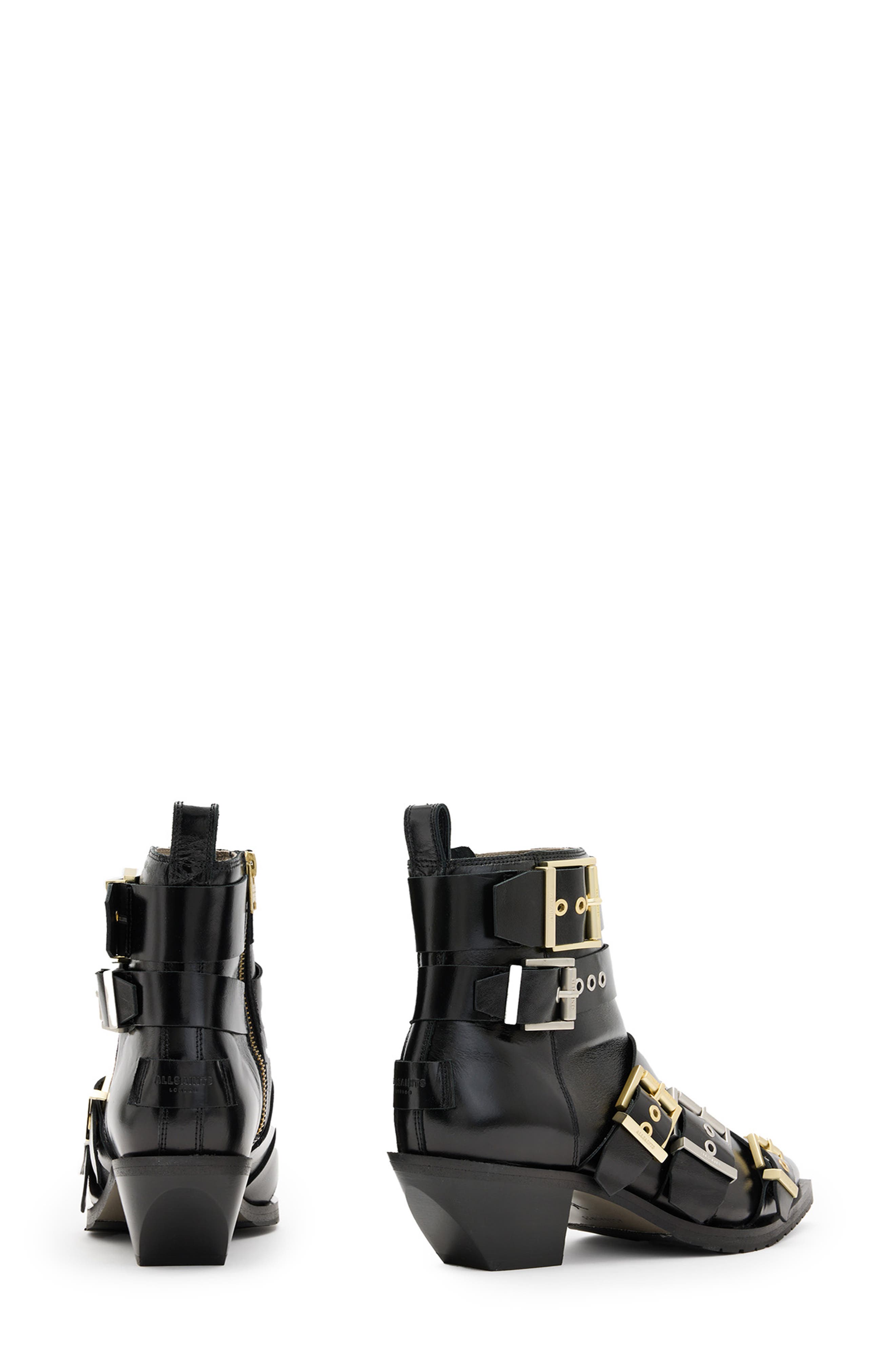 AllSaints Jane Buckle Bootie, Alternate, color, 
