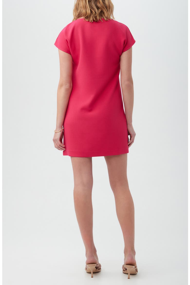 Orlando Cap Sleeve Lace-Up Shift Dress, Alternate, color, HIBISCUS