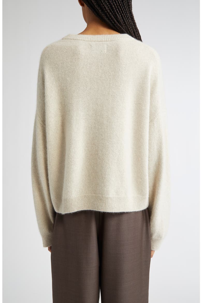 Tristan Loose Fit Mercerized Wool & Yak Hair Blend Sweater, Alternate, color, STONE MELANGE