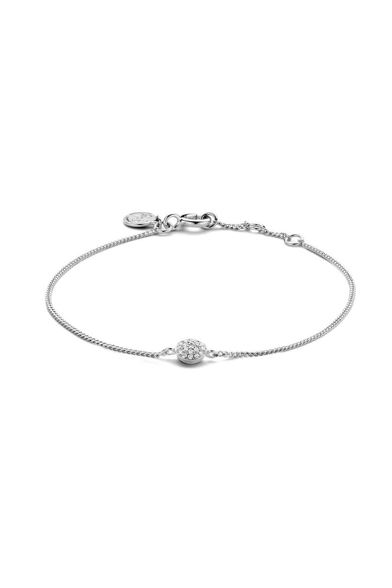 Galaxy Diamond Bracelet |  19 natural diamonds | 925 Sterling Silver | Bracelet on Chain | 6.1 - 6.5 - 6.9 in | White Rhodium, Main, color, White Rhodium