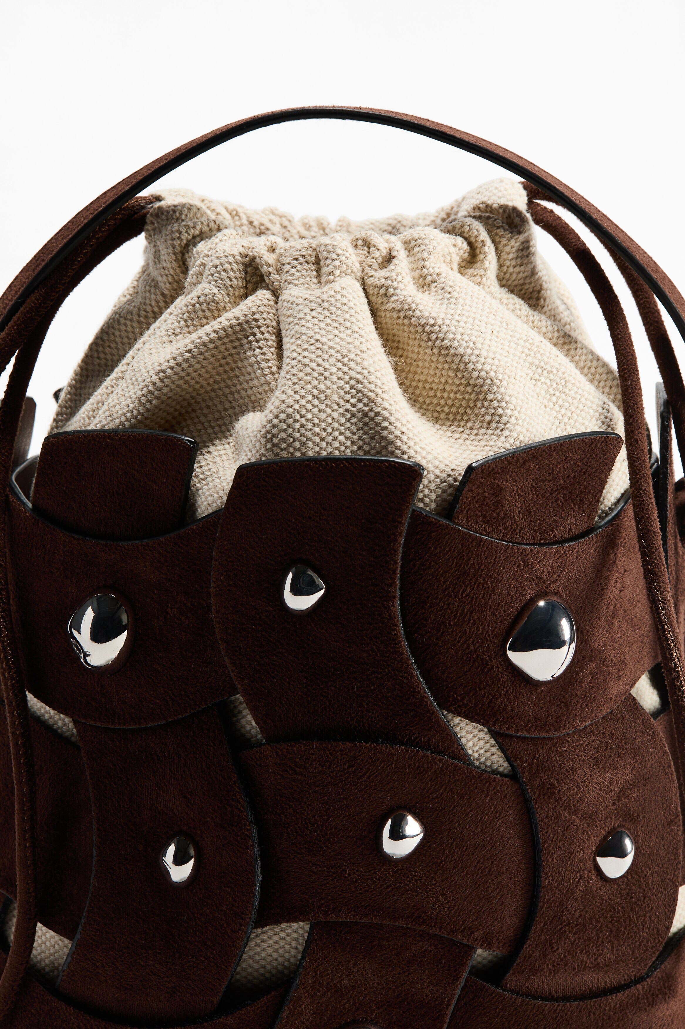H&M Crossbody Bucket Bag, Alternate, color, Dark Brown