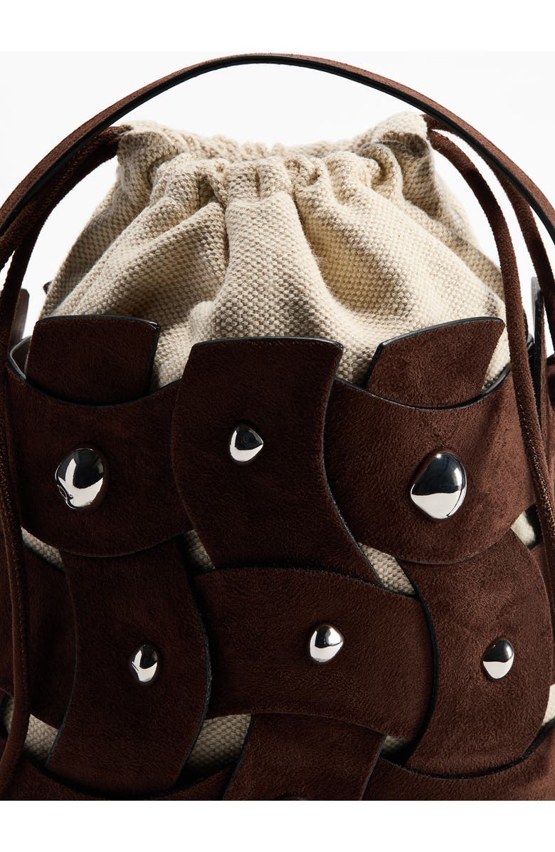 H&M Crossbody Bucket Bag, Alternate, color, Dark Brown