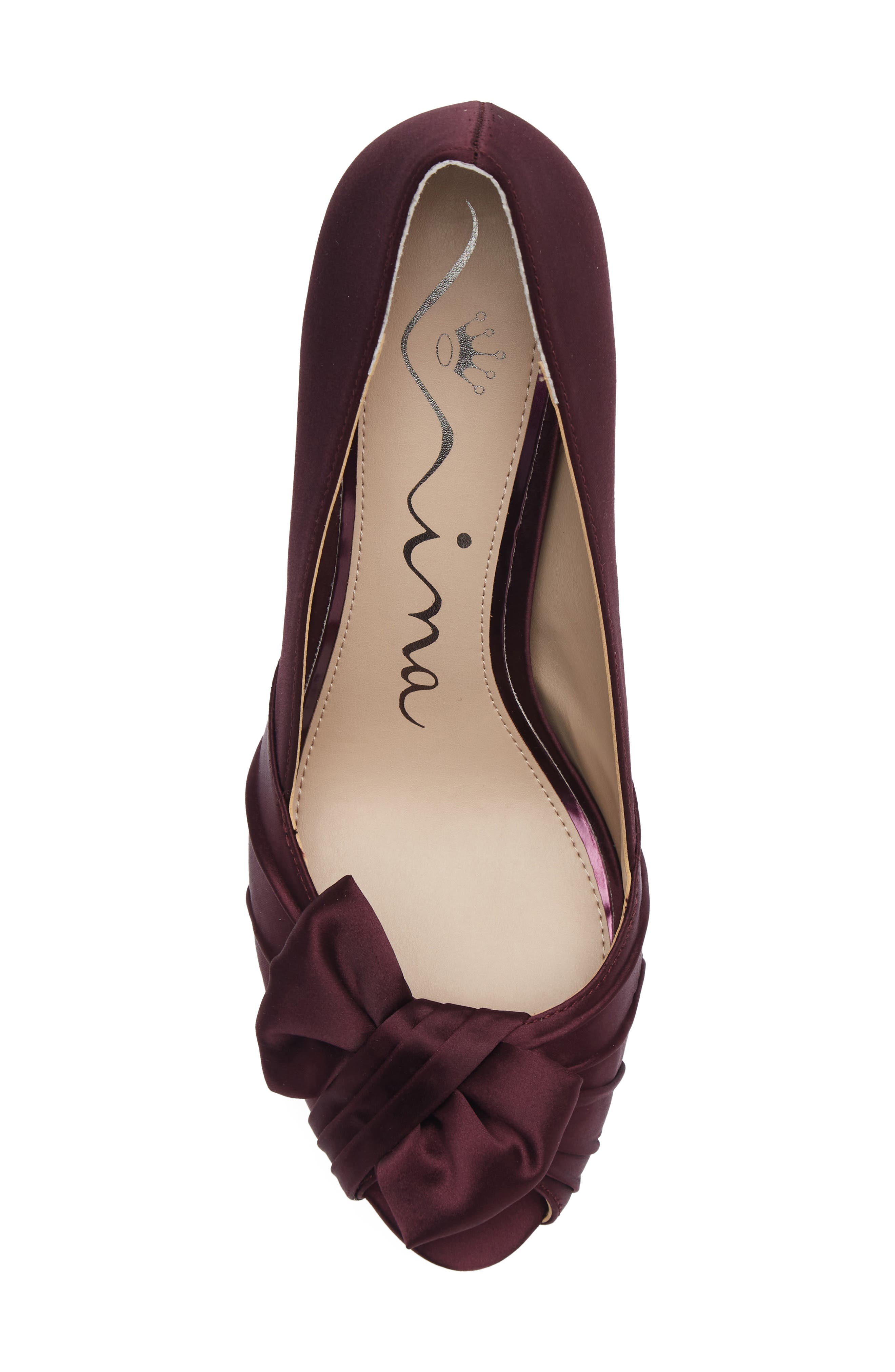 Florene Peep Toe Pump, Alternate, color, BORDEAUX