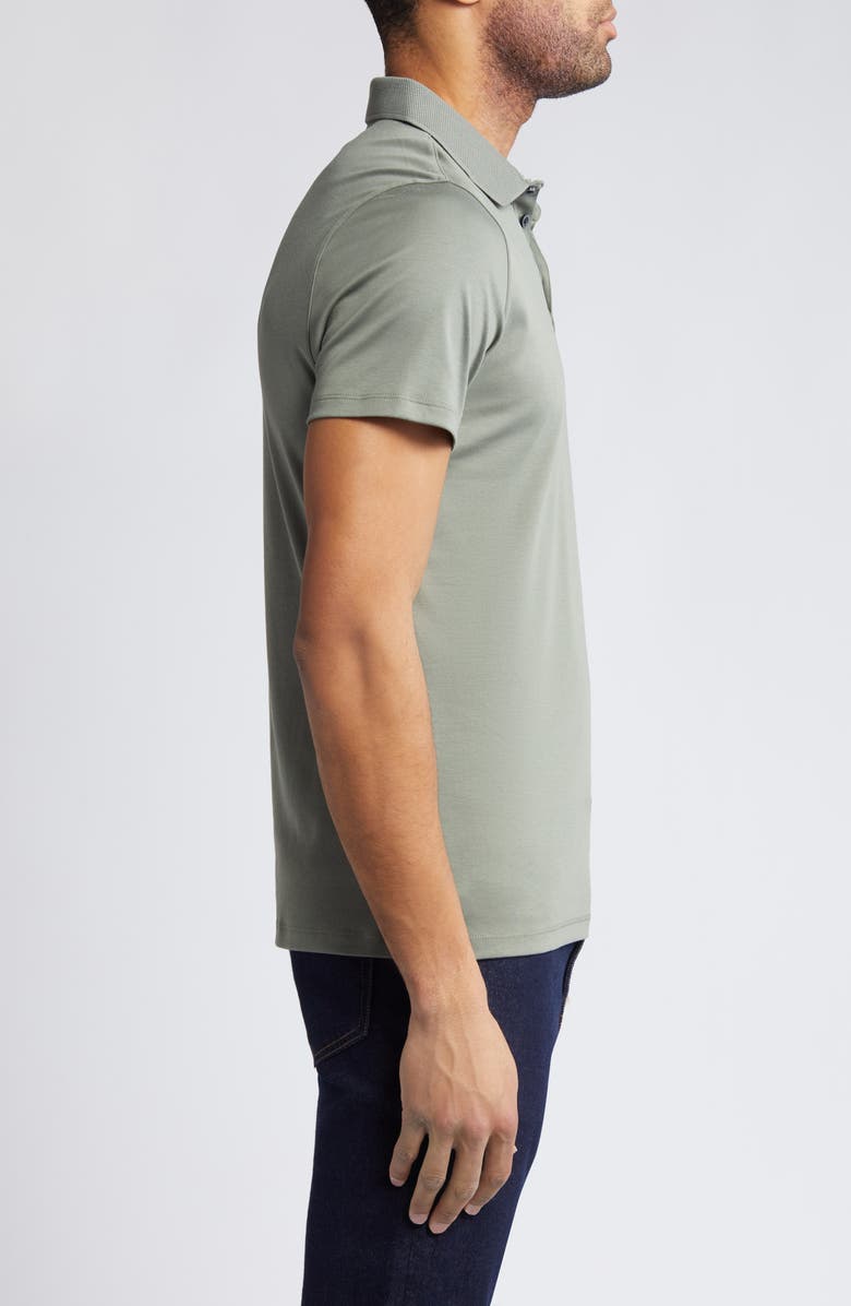 Robert Barakett Men's Georgia Pima Cotton Polo, Alternate, color, Mulled Basil