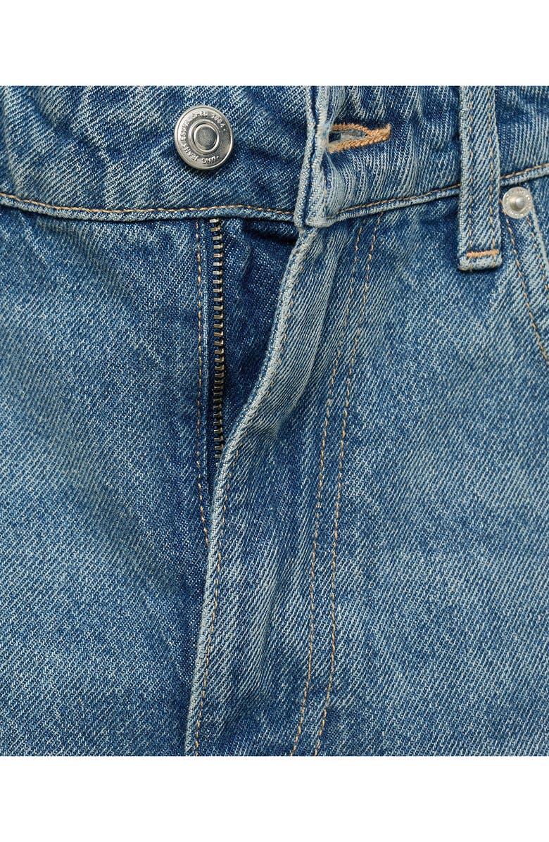 MANGO Mid Rise Straight Leg Jeans, Alternate, color, Medium Blue