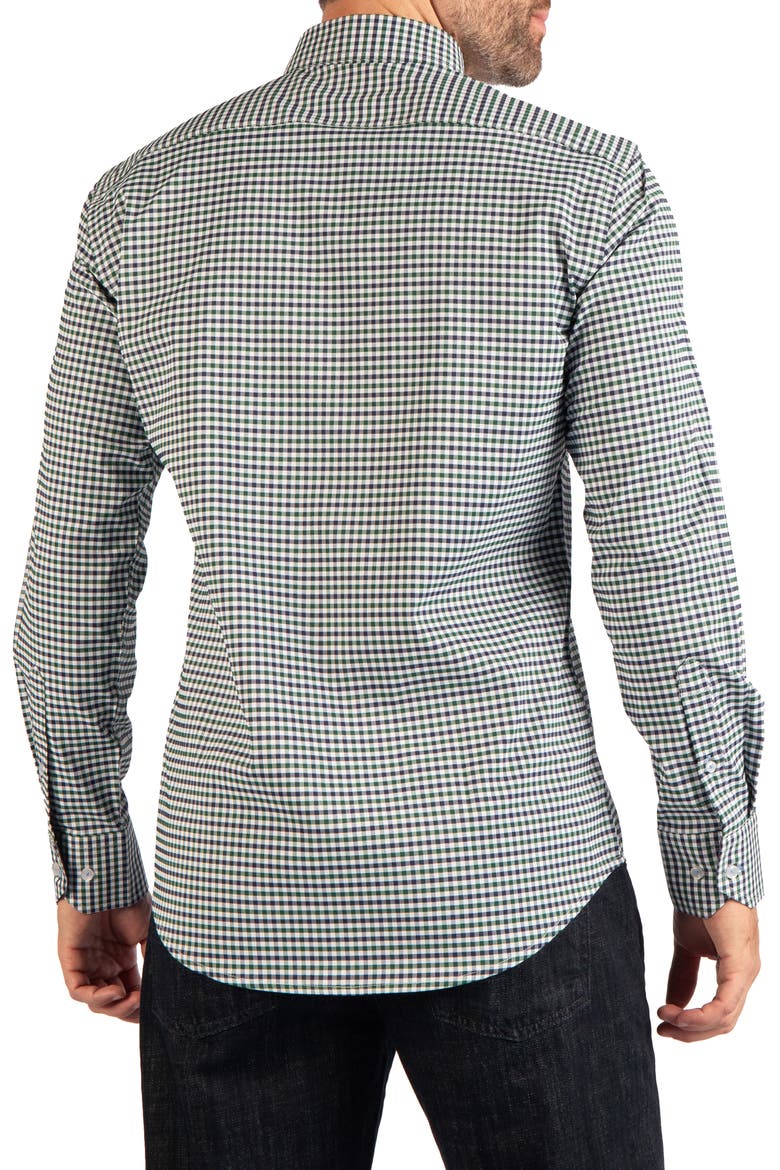 Regular Fit Gingham Long Sleeve Performance Shirt, Alternate, color, ROYAL